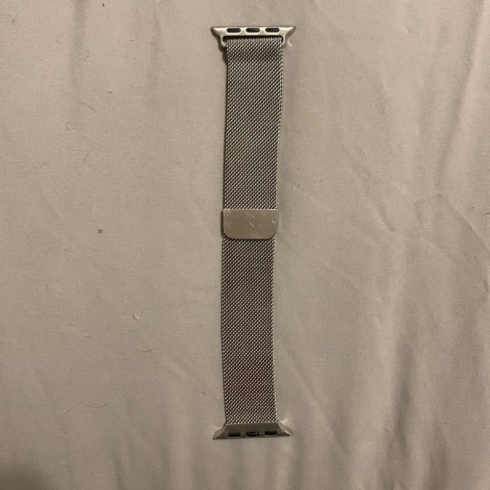 sliver magnetic apple watch band